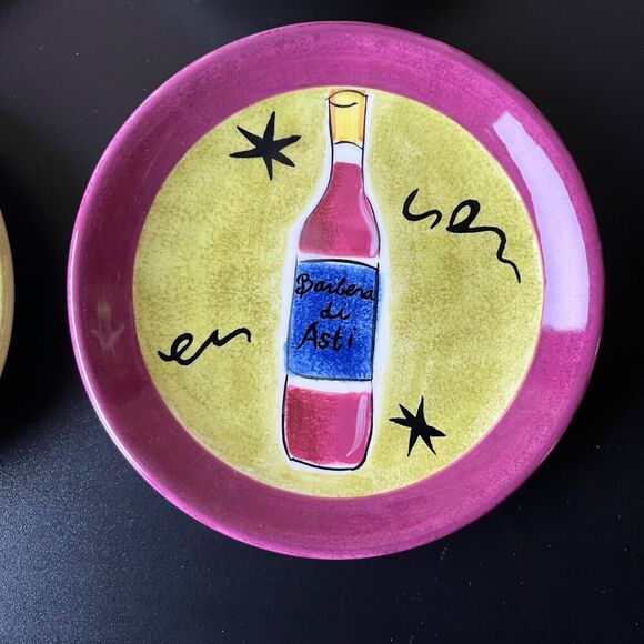 Jennifer Brinley Certified International Cheese/Wine Small Pitcher  Snack Plates - Picture 4 of 16